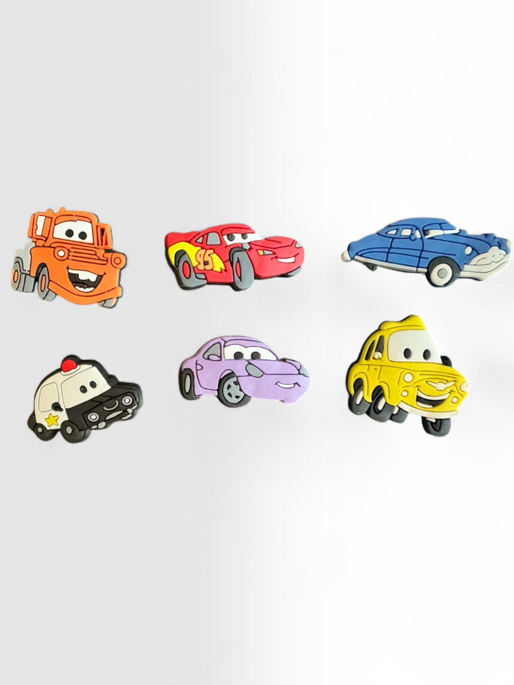 Cute Disney CAR Shoe Charms/Jibitz- Multicolor (6 Pack)